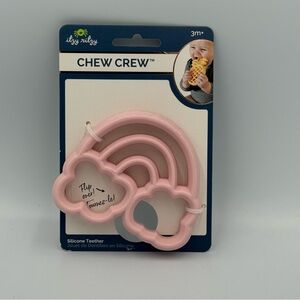 Itzy Ritzy Chew Crew‎ Rainbow 100% Food Grade Silicone Pink Rainbow Baby Teether